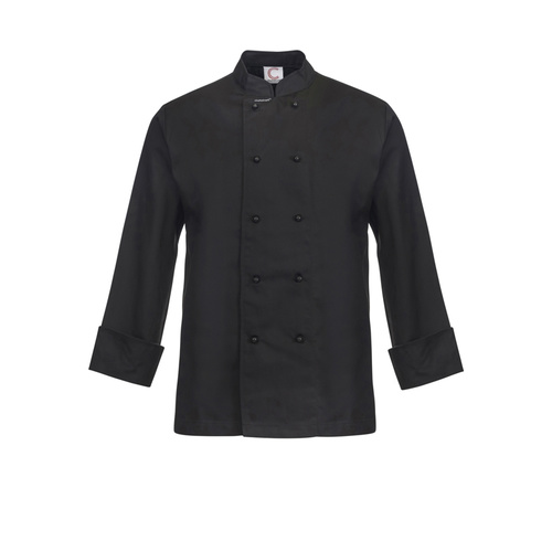 ChefsCraft Exec Lightweight Chef Jacket L/S Black(Size:S)