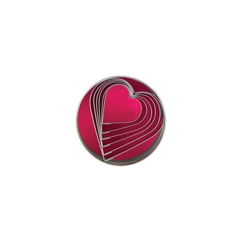 Cutter Set - Stainless Steel Heart 6pcs Size: 50 - 90mm - Set
