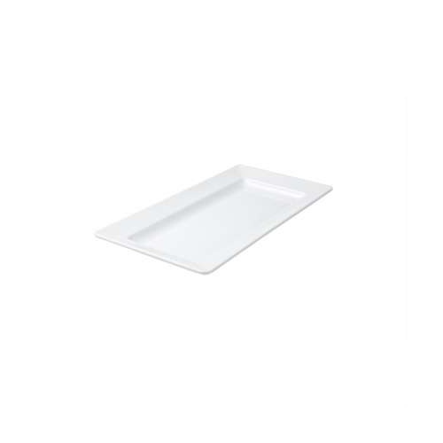 Melamine Rectangular Platter Wide Rim 360x205mm - White