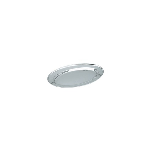 Platter-Oval - Stainless Steel 500mm Rolled Edge