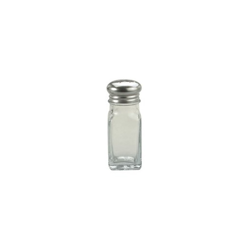 Chef Inox Glass Salt & Pepper 60ml Stainless Steel Top - Doz