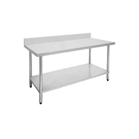 0300-7-WBB Economic 304 Grade Stainless Steel Table with splashback 300x700x900