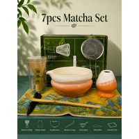 7pcs Matcha Tea Set-Orange