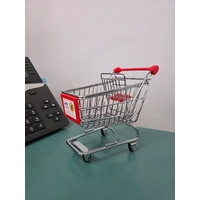 Mini Shopping Trolley for Desktop Decor/Stationery Storage/Decoration