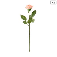 SOGA 5pcs Artificial Silk Flower Fake Rose Bouquet Table Decor Champion
