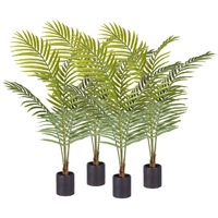 SOGA 4X 120cm Green Artificial Indoor Rogue Areca Palm Tree Fake Tropical Plant Home Office Decor