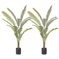 SOGA 2X 240cm Artificial Green Rogue Hares Foot Fern Tree Fake Tropical Indoor Plant Home Office Decor