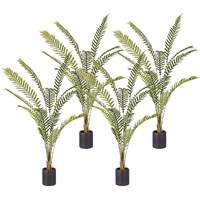 SOGA 4X 240cm Artificial Green Rogue Hares Foot Fern Tree Fake Tropical Indoor Plant Home Office Decor