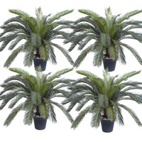 SOGA 4X 155cm Artificial Indoor Cycas Revoluta Cycad Sago Palm Fake Decoration Tree Pot Plant