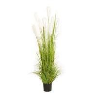 SOGA 150cm Green Artificial Indoor Potted Reed Grass Tree Fake Plant Simulation Decorative