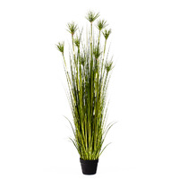 SOGA 150cm Green Artificial Indoor Potted Papyrus Plant Tree Fake Simulation Decorative