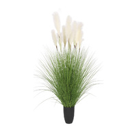 SOGA 137cm Green Artificial Indoor Potted Bulrush Grass Tree Fake Plant Simulation Decorative