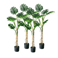 SOGA 4X 160cm Green Artificial Indoor Turtle Back Tree Fake Fern Plant Decorative