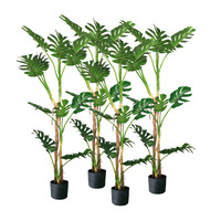 SOGA 4X 175cm Green Artificial Indoor Turtle Back Tree Fake Fern Plant Decorative