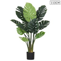 SOGA 113cm Artificial Indoor Potted Turtle Back Fake Decoration Tree Flower Pot Plant