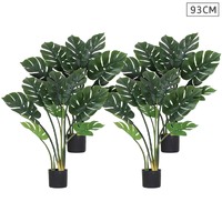 SOGA 4X 93cm Artificial Indoor Potted Turtle Back Fake Decoration Tree Flower Pot Plant