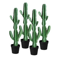 SOGA 4X 105cm Green Artificial Indoor Cactus Tree Fake Plant Simulation Decorative 6 Heads