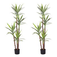 SOGA 2X 180cm Artificial Natural Green Dracaena Yucca Tree Fake Tropical Indoor Plant Home Office Decor