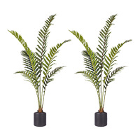 SOGA 2X 150cm Artificial Green Rogue Hares Foot Fern Tree Fake Tropical Indoor Plant Home Office Decor