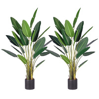 SOGA 2X 245cm Artificial Giant Green Birds of Paradise Tree Fake Tropical Indoor Plant Home Office Decor