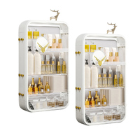 SOGA 2X White Multi Tier Cosmetic Storage Rack Bathroom Vanity Tray Display Stand Organiser