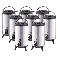 SOGA 8X 14L Portable Insulated Cold/Heat Coffee Tea Beer Barrel Brew Pot With Dispenser