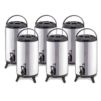 SOGA 6X 16L Portable Insulated Cold/Heat Coffee Tea Beer Barrel Brew Pot With Dispenser