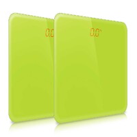 SOGA 2X 180kg Digital Fitness Weight Bathroom Gym Body Glass LCD Electronic Scales Green