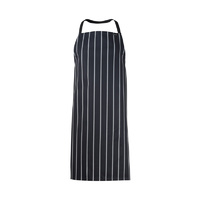 ChefsCraft Full Bib Cafe Apron Navy Stripe