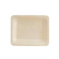 Bio Wood Rectangular Plate 120 x 90mm  - Pkt 10