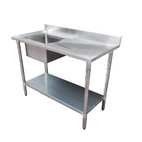  Modular System Single Sink Bench Left Handed 1500x700x900mm - 1500-7-SSBL