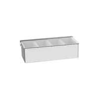 Condiment Dispenser-Stainless Steel 4-Compartment