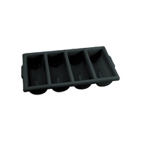 Cutlery Box with 4 Compartments - Black