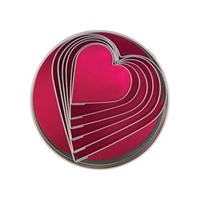 Cutter Set - Stainless Steel Heart 6pcs Size: 50 - 90mm - Set