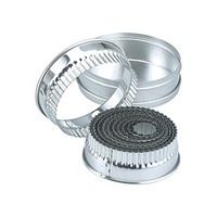 Cutter Set - Stainless Steel Smallround Crinkled 11pcs Size:25 - 95mm - Set