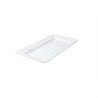 Melamine Rectangular Platter Wide Rim White 710x405 mm