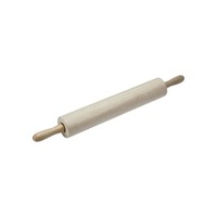 Rolling Pin - Wood With Stainless Steel Ball Bearings 330x70mm