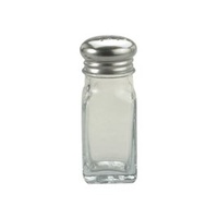 Chef Inox Glass Salt & Pepper 60ml Stainless Steel Top - Doz