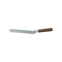 Spatula - Cranked Stainless Steel 300x44mm 12" Wood Handle
