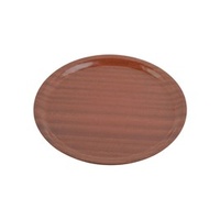 Tray-Wood Round 370mm Mahogany