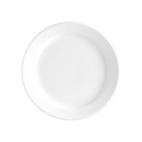 Round Plate 230mm Narrow Rim White - Qty 12
