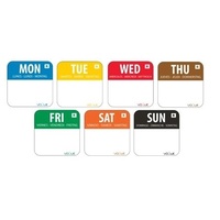 Removable Day of the Week Labels 25mm - Set
