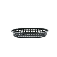 Coney Island Rectangular Serving Basket Plastic Black 270x180x40mm