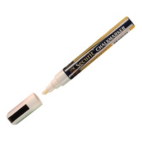 Securit Narrow Chisel Point Marker White - 2x6mm