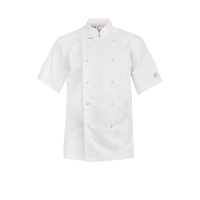 ChefsCraft Pressed Stud S/S Jacket White