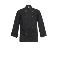 ChefsCraft Pressed Stud L/S Jacket Black