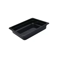 1/2 Size Black Polycarbonate Food Pan (150mm D, 8.88lt)