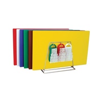 19 Piece Colour Coded Cutting Board Set - 450x600x13mm