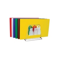 19 Piece Colour Coded Cutting Board Set - 380x510x19mm 