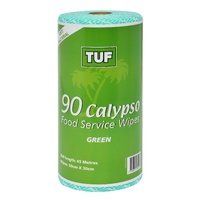 Tuf Calypso Food Service Wipes Roll 90 Sheets - Green 